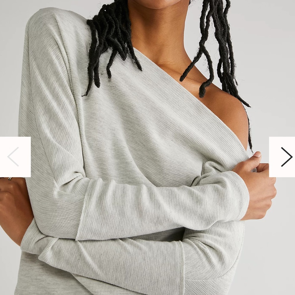 We the Free Mint Off the Shoulder Top